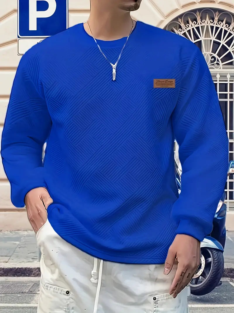 Malinga - Hanorac Casual Cu Model Geometric și Mâneci Lungi