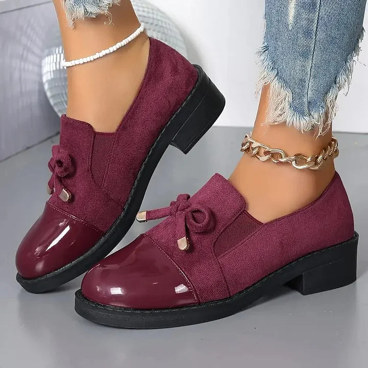 Marvina - Pantofi Eleganți Cu Vârf Rotund și Fundă