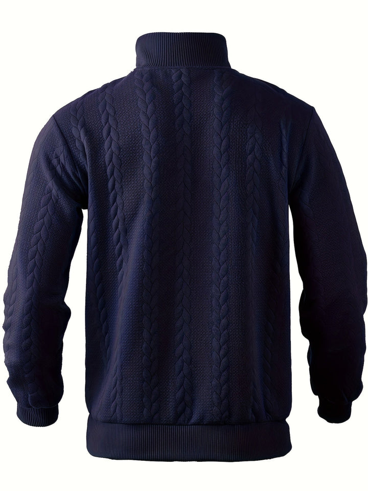 Caleb – Pulover Vintage cu Fermoar