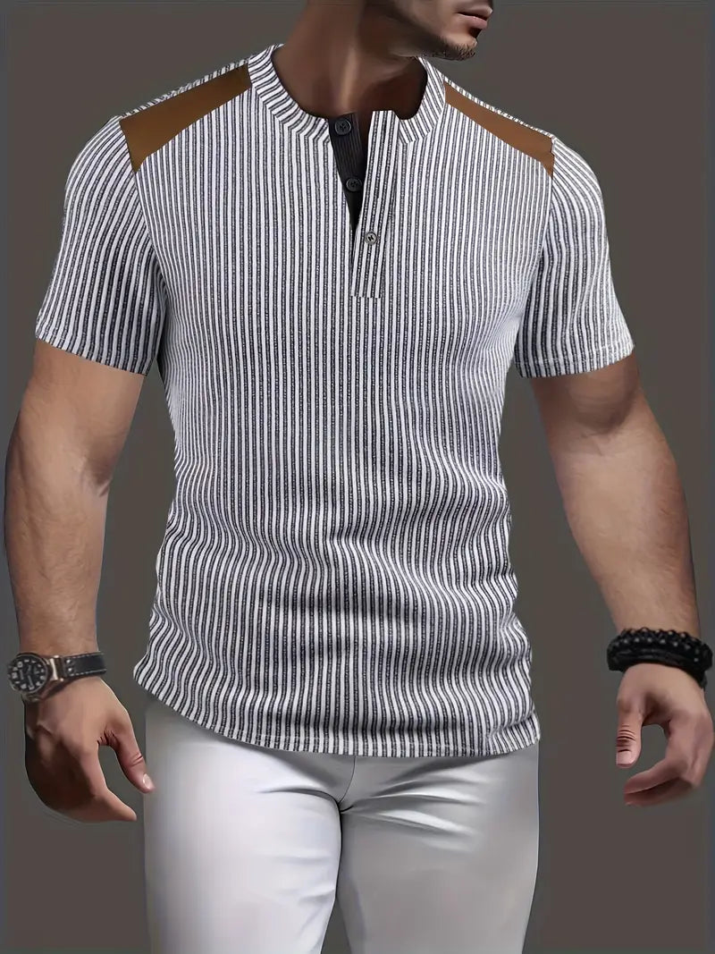Cihan - Cămașă Casual Din Tricot cu Dungi