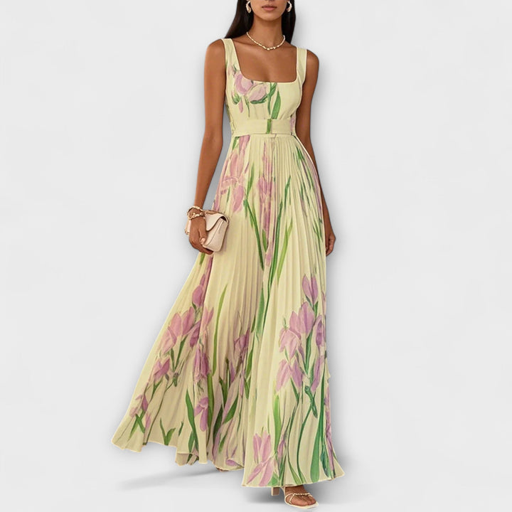 Tressa - Rochie Elegantă Fără Mâneci, Cu Imprimeu Floral