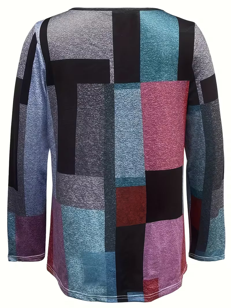Ishinia – Bluză cu model geometric plin de viață
