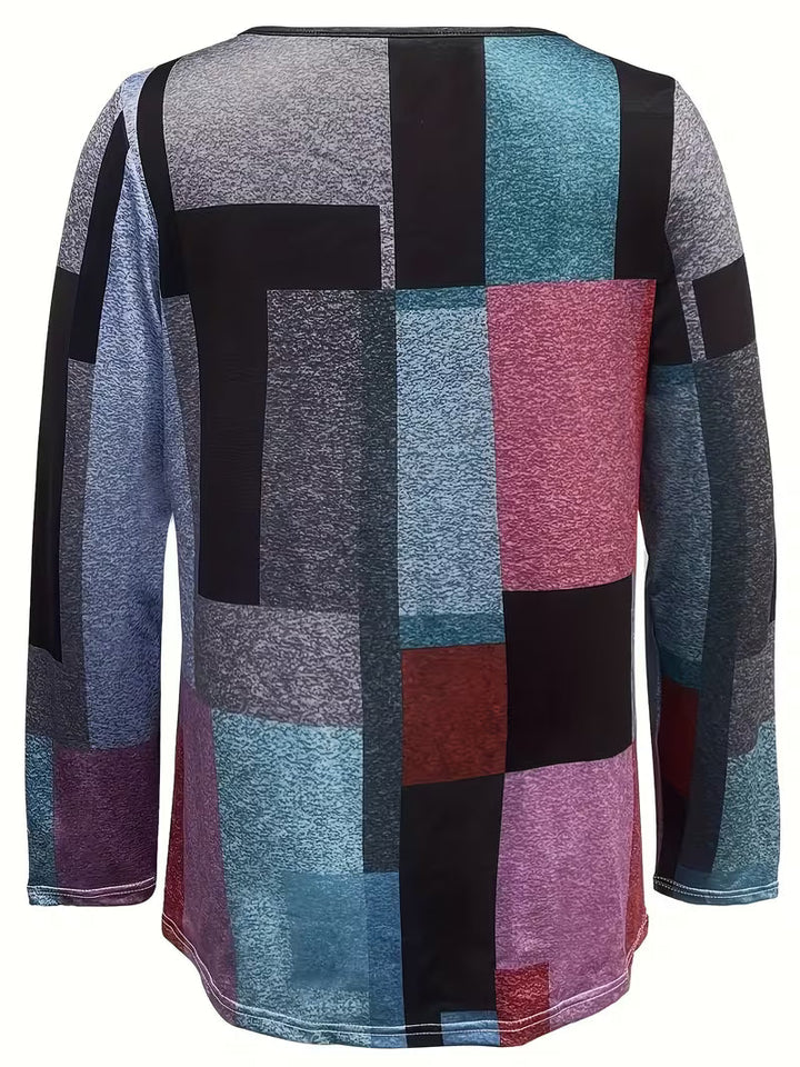 Ishinia – Bluză cu model geometric plin de viață