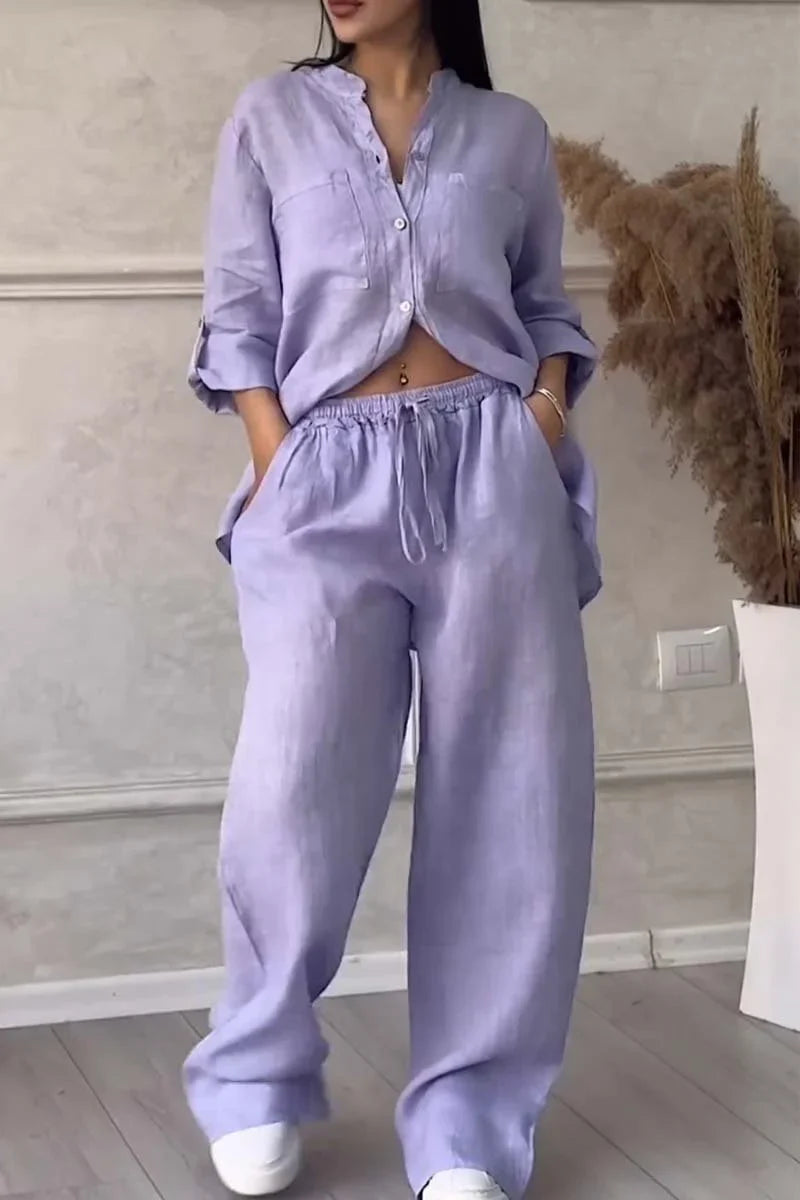 Arielle - Set Din Două Piese Din Bumbac și In