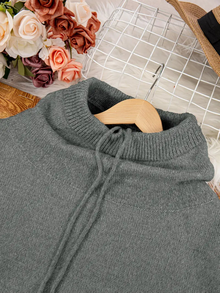 Natala - Pulover Tricotat Cu Buzunar Tip Cangur