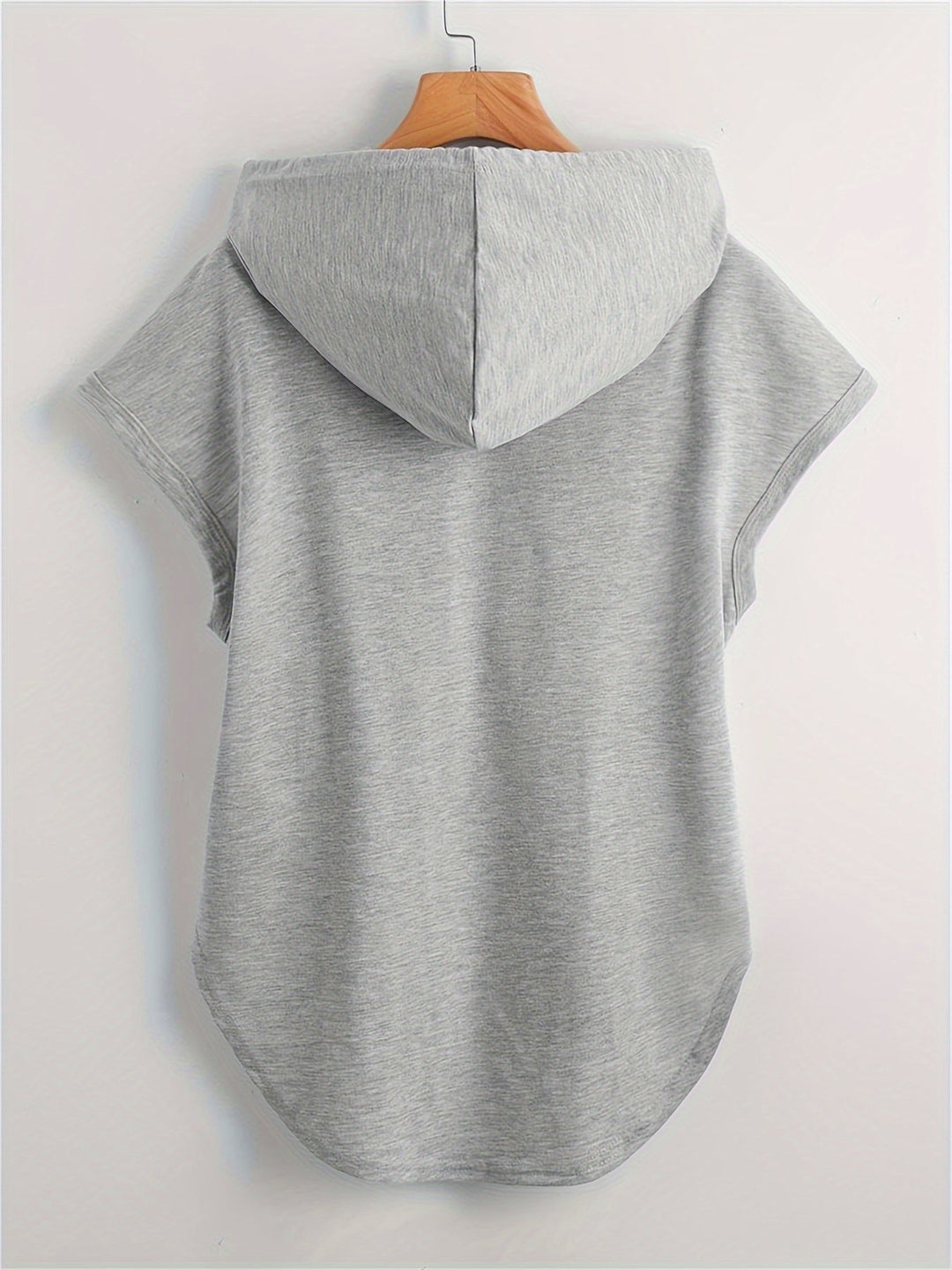 Matthias - Tricou Casual Cu Glugă și Tiv Asimetric