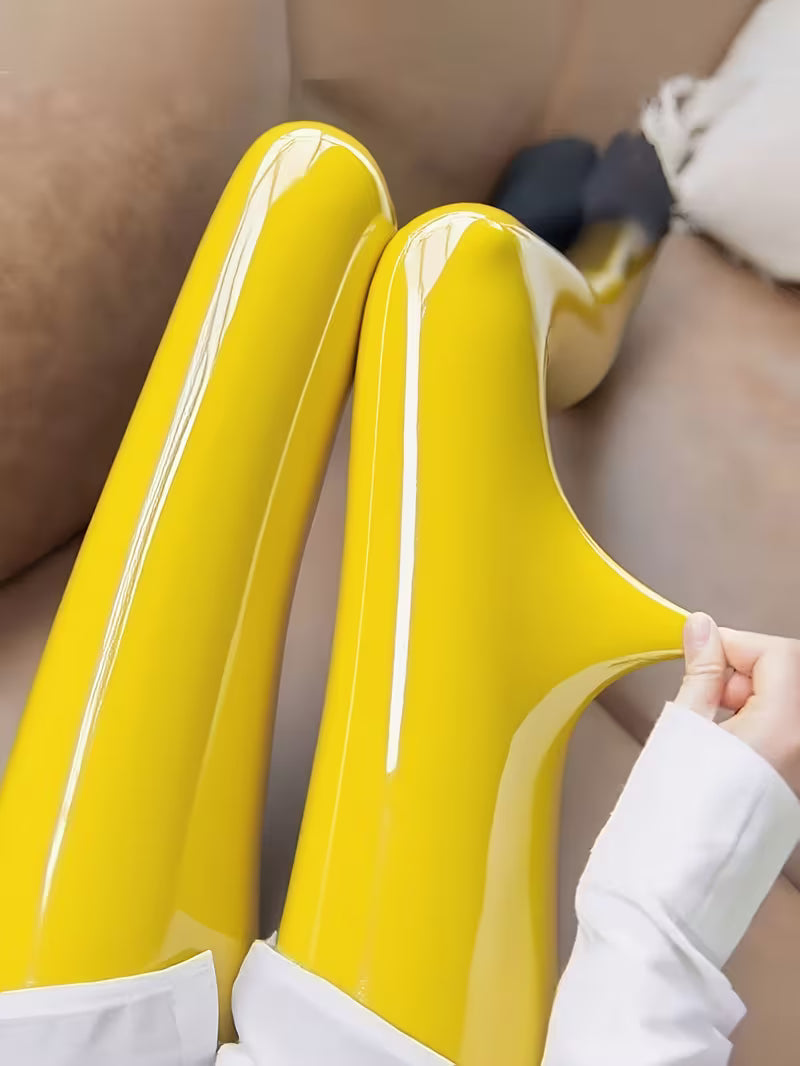 Bekah – Colanți Elastici cu Picioare cu Luciu Intens