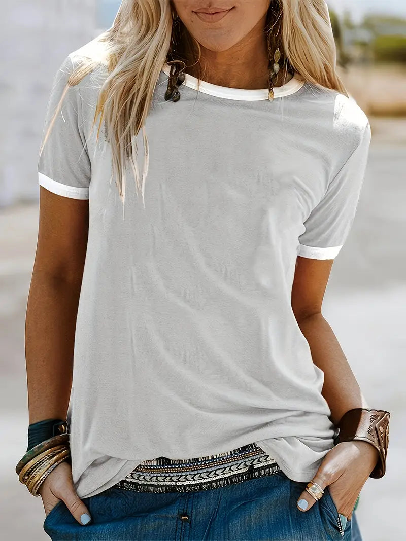 Kisara - Tricou Casual Cu Mâneci Scurte