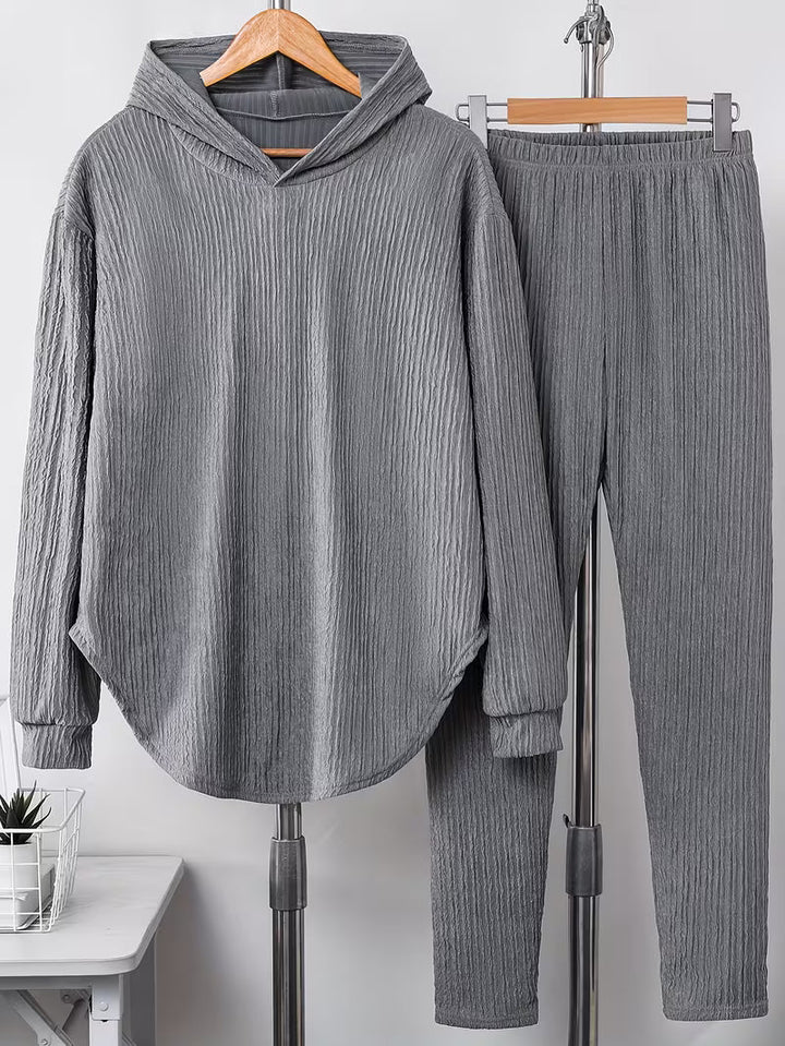 Berenika - Bluză Casual Cu Glugă și Colanți