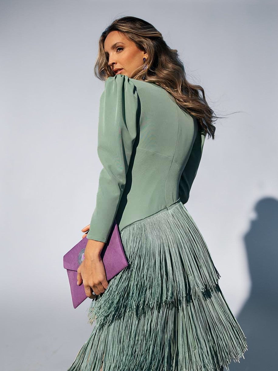 Rylanya - Rochie Elegantă Cu Franjuri