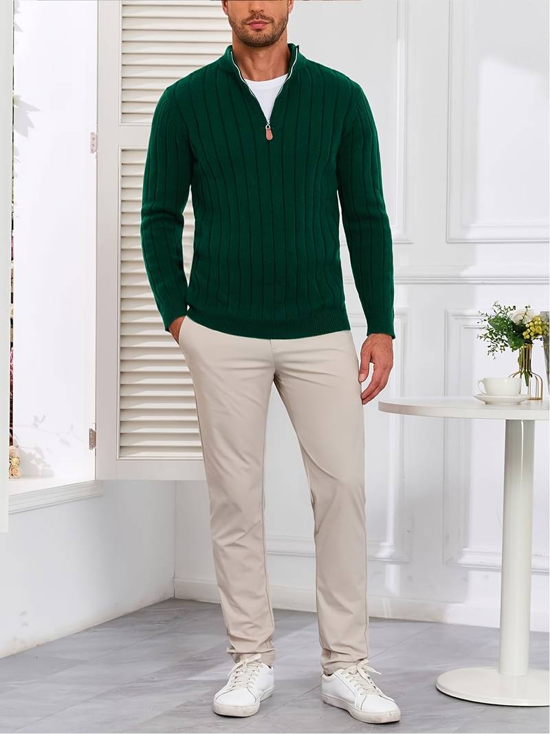 Yedidya - Pulover Casual cu Mâneci Lungi Din Tricot
