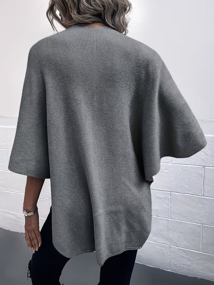 Maebry - Cardigan cu șal Tricotat, cu minge Rotundă