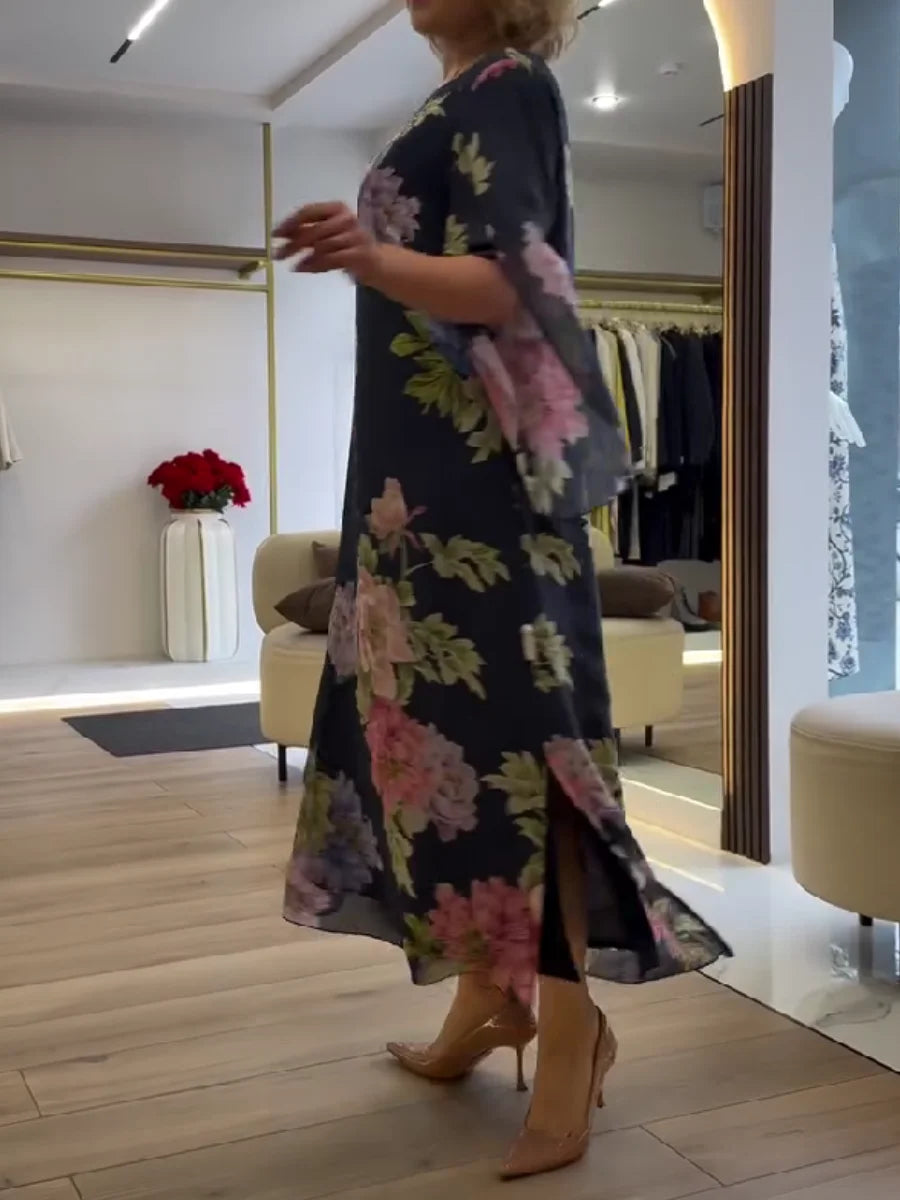 Yael - Rochie Maxi Cu Imprimeu Floral