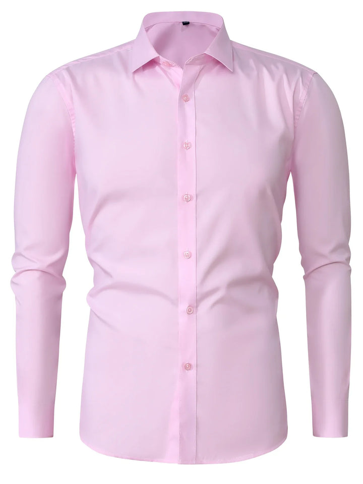 Byron - Cămașă Elegantă Cu Mâneci Lungi și Nasturi