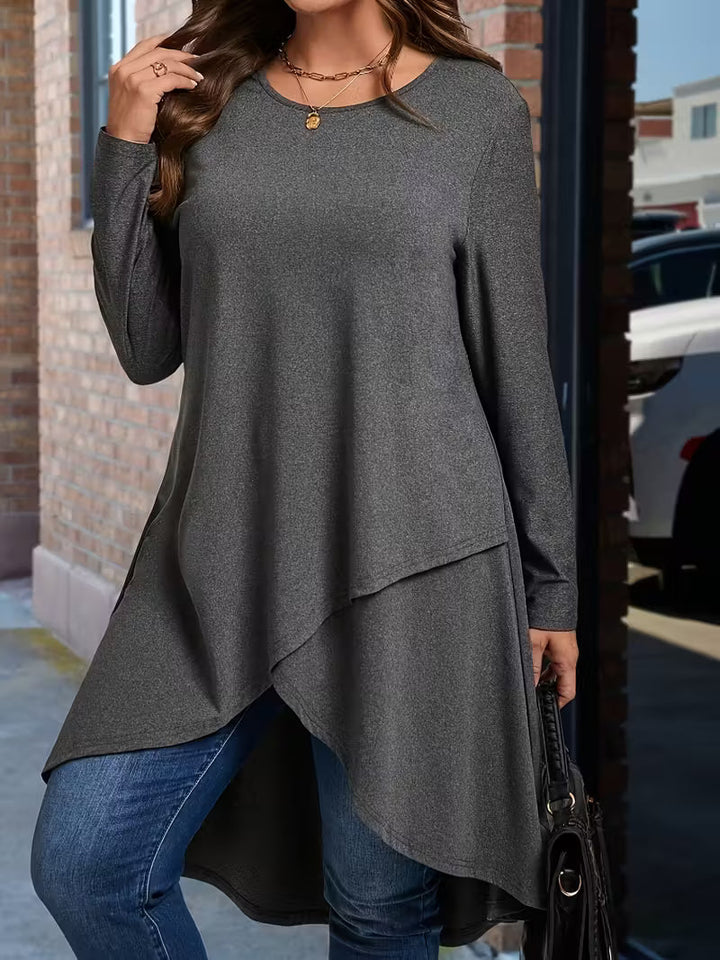 Neasa - Tricou Elegant Cu Mâneci Lungi