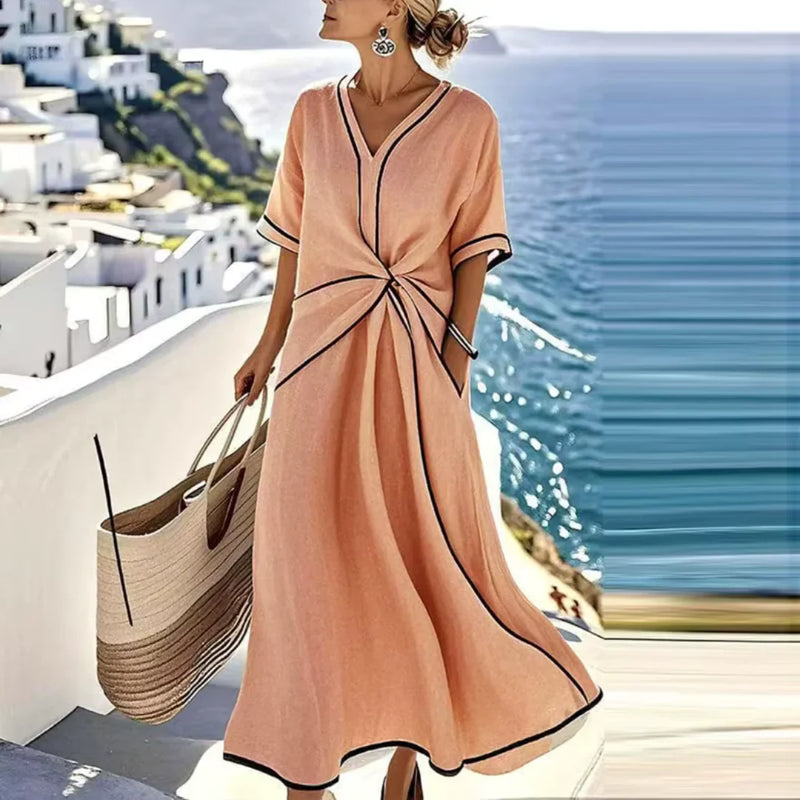 Rimgaile - Rochie Elegantă cu Talie Flatantă