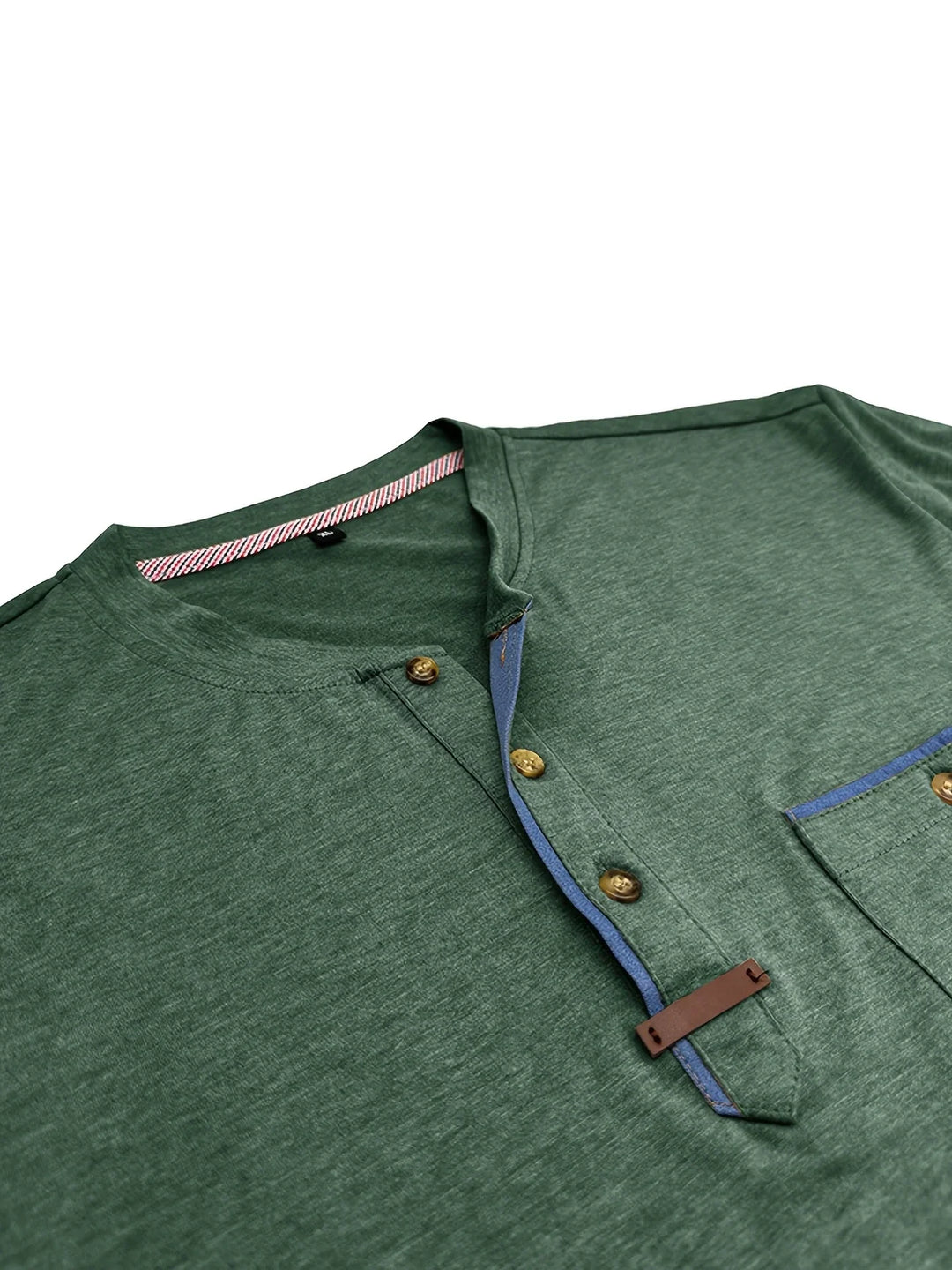Saxon - Tricou Elegant Cu Guler Rotund și Buzunar