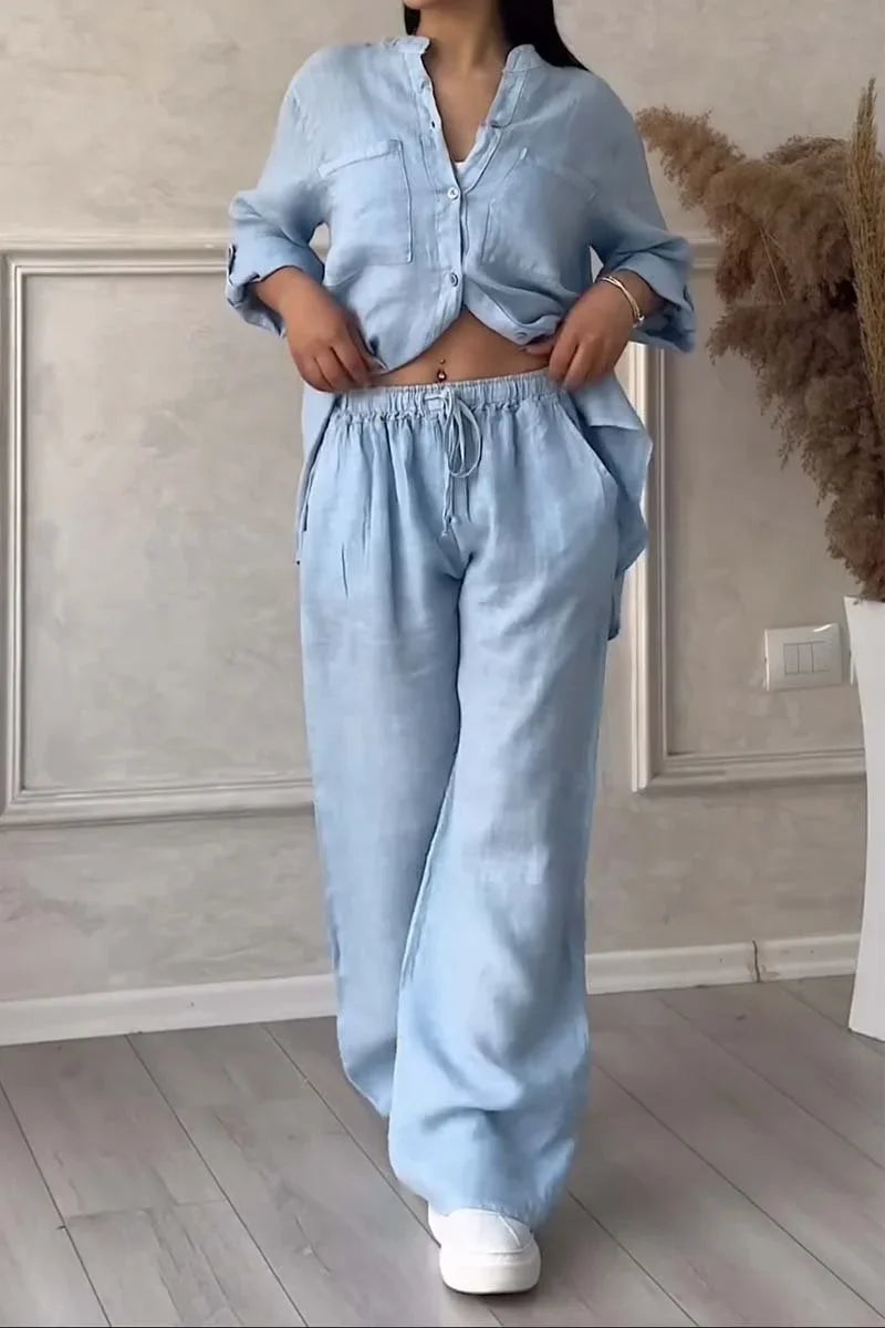 Arielle - Set Din Două Piese Din Bumbac și In