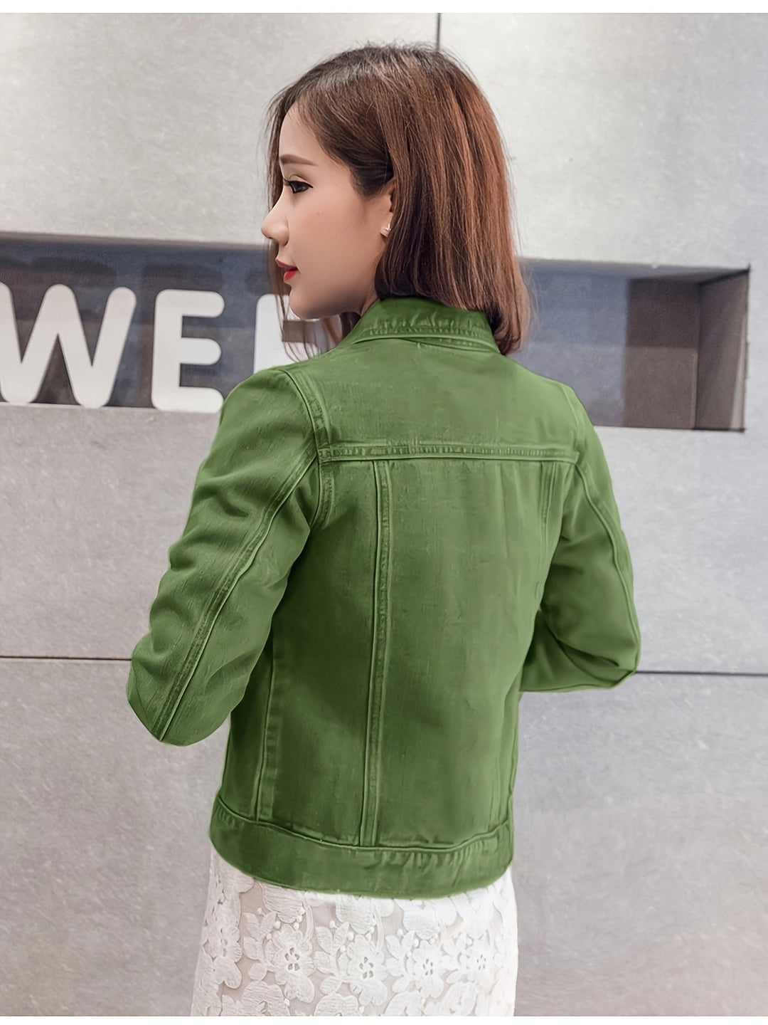 Rosalyn - Jachetă Din Denim Cu Mâneci Scurte In Stil Boho