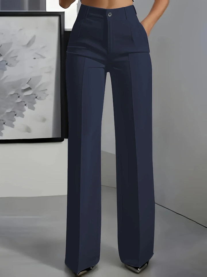 Hodit - Pantaloni Eleganți Elastici cu Talie înaltă