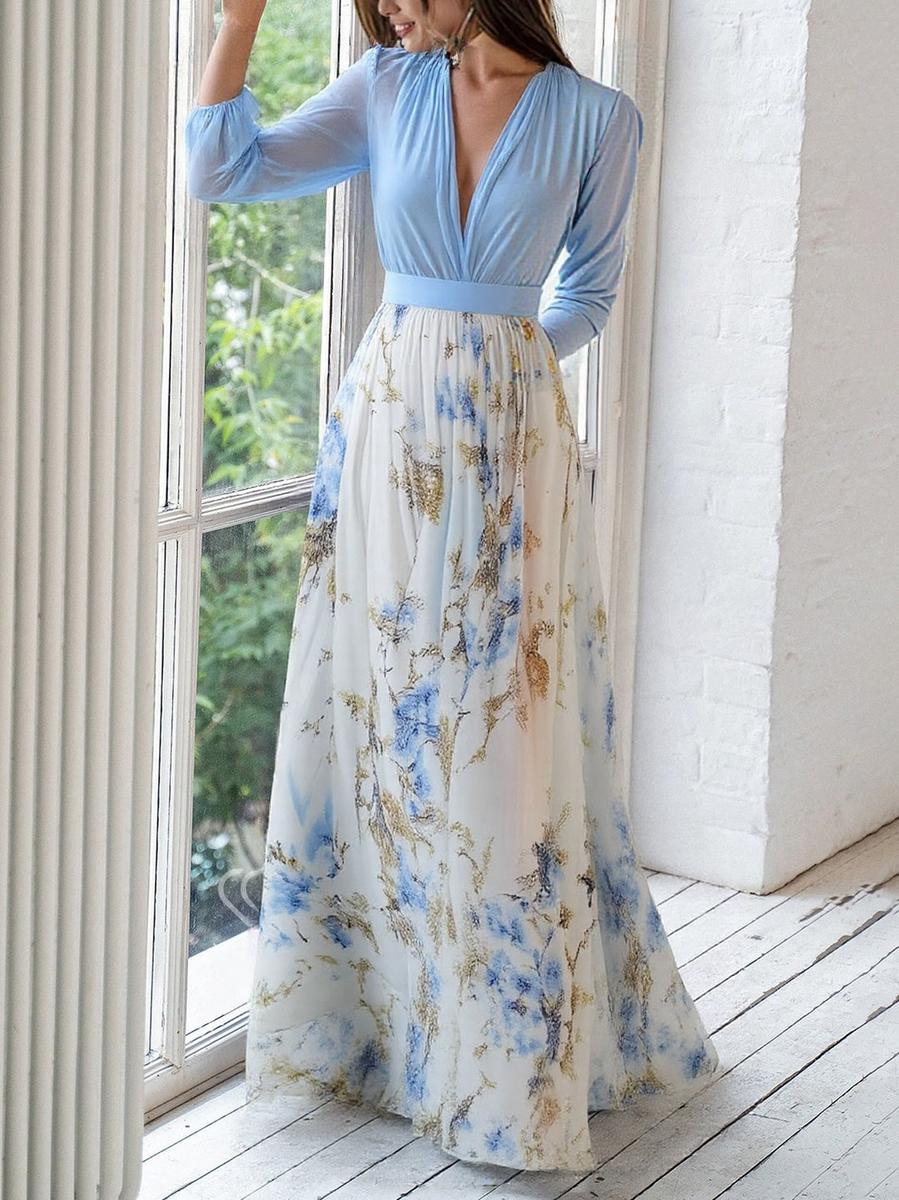 Jewel - Rochie Lungă Cu Imprimeu Floral