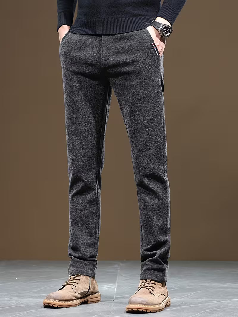 Talcott – Pantaloni Casual cu Croială Slim și Textură