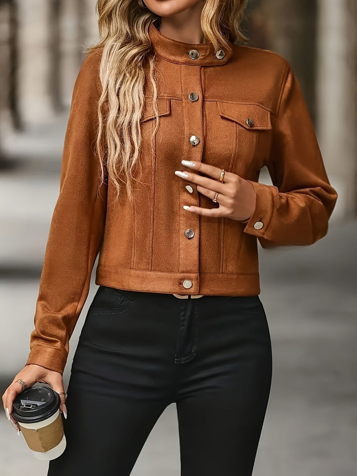 Slavica - Jachetă Vintage Cu Mâneci Lungi Si Nasturi In Față