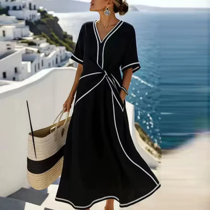 Rimgaile - Rochie Elegantă cu Talie Flatantă