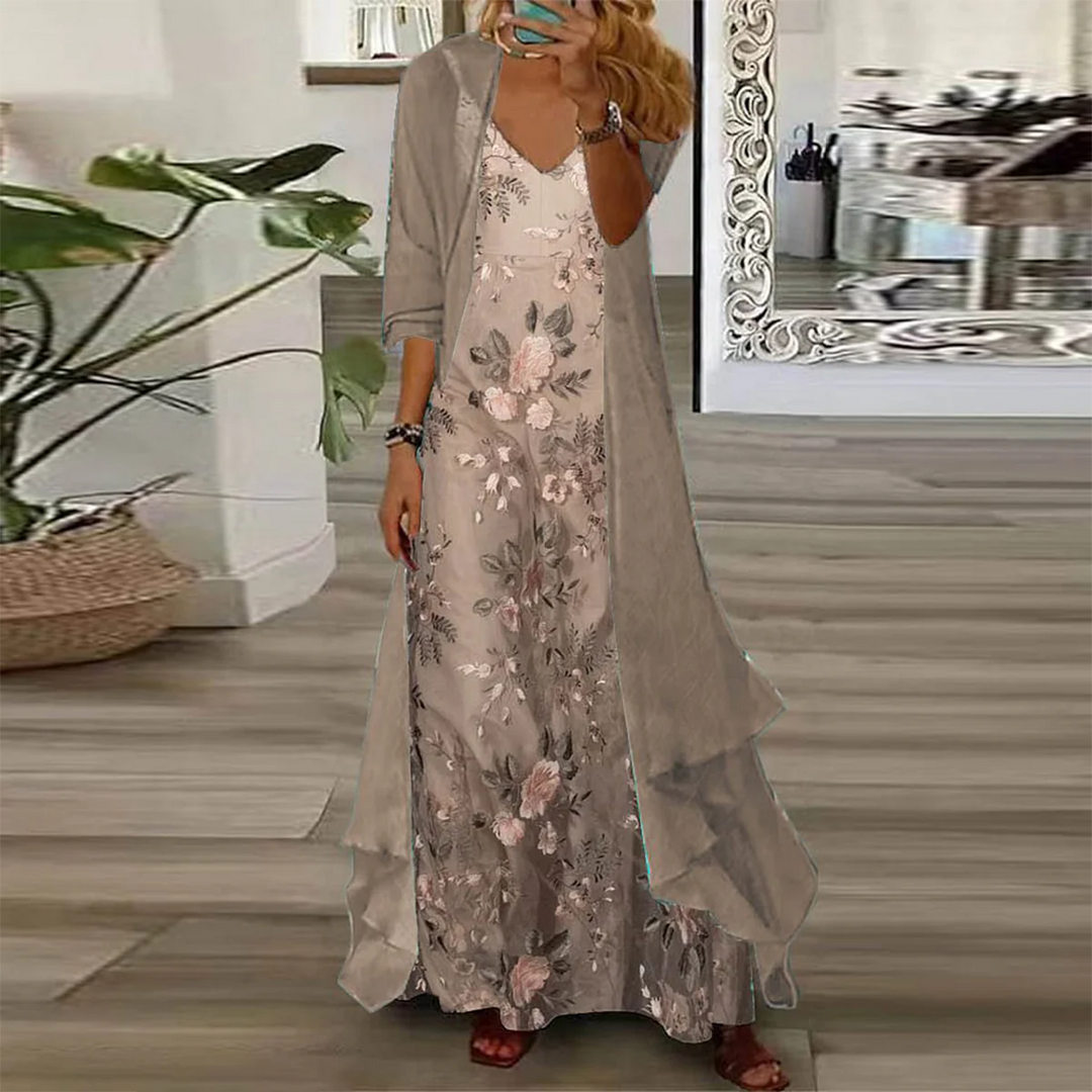 Edda - Set Rochie Lungă Din Două Piese