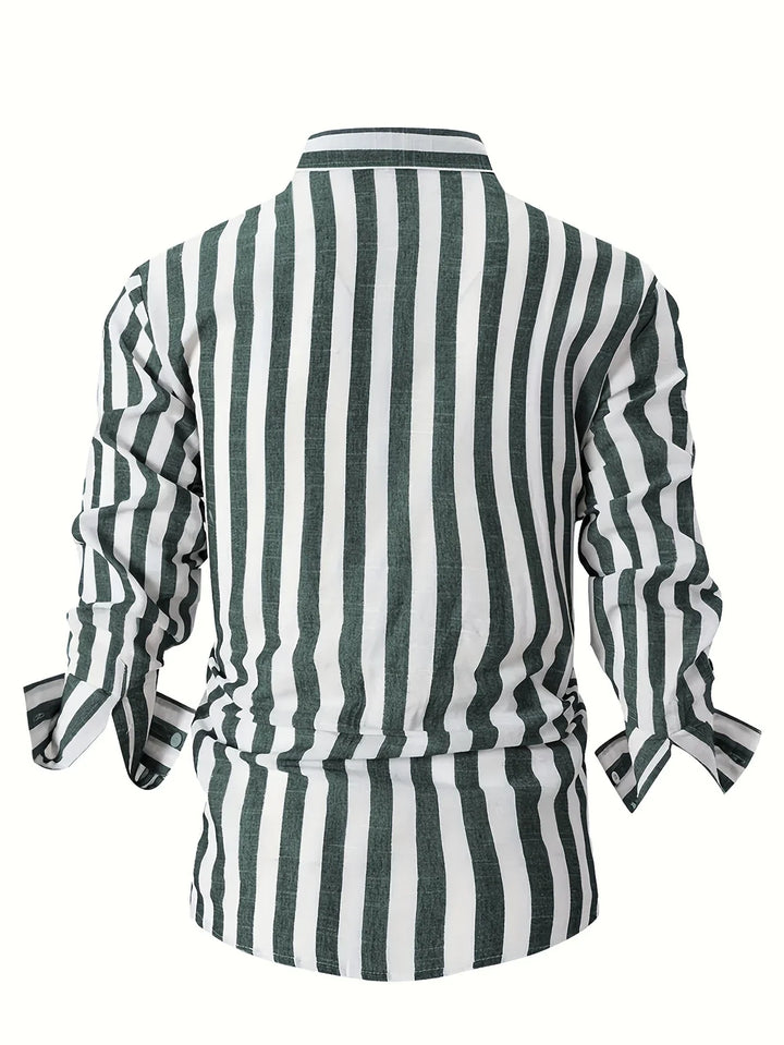 George - Cămașă Elegantă Cu Mâneci Lungi și Dungi