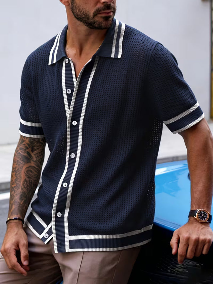 Walt – Tricou Tricotat Cu Guler Cu Revere