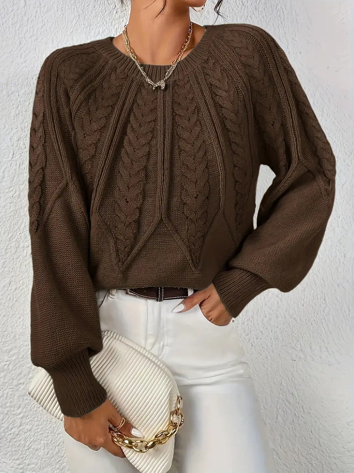 Özden - Pulover Elegant Cu Mâneci Lungi