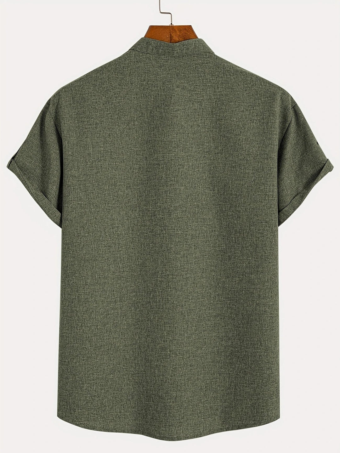 Elliott - Cămașă Elegantă Cu Mâneci Scurte și Guler înalt