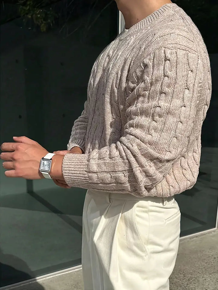 Mergim - Pulover Casual Tricotat Cu Mâneci Lungi