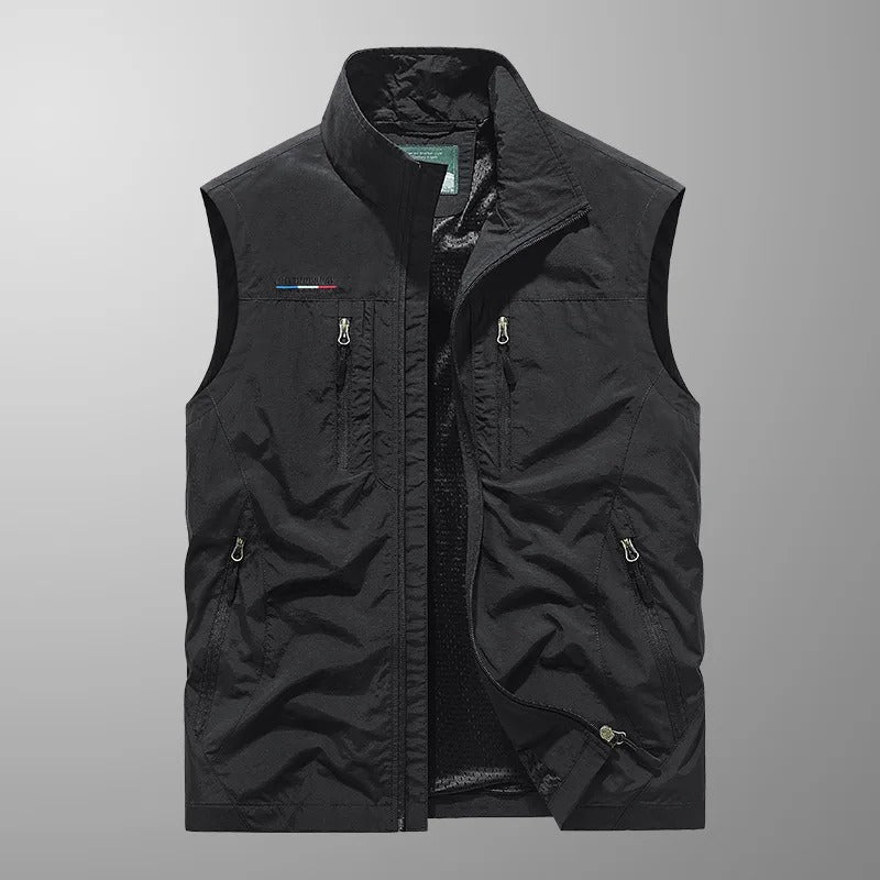 Vincent - Vestă Cargo Outdoor Respirabilă cu Multiple Buzunare