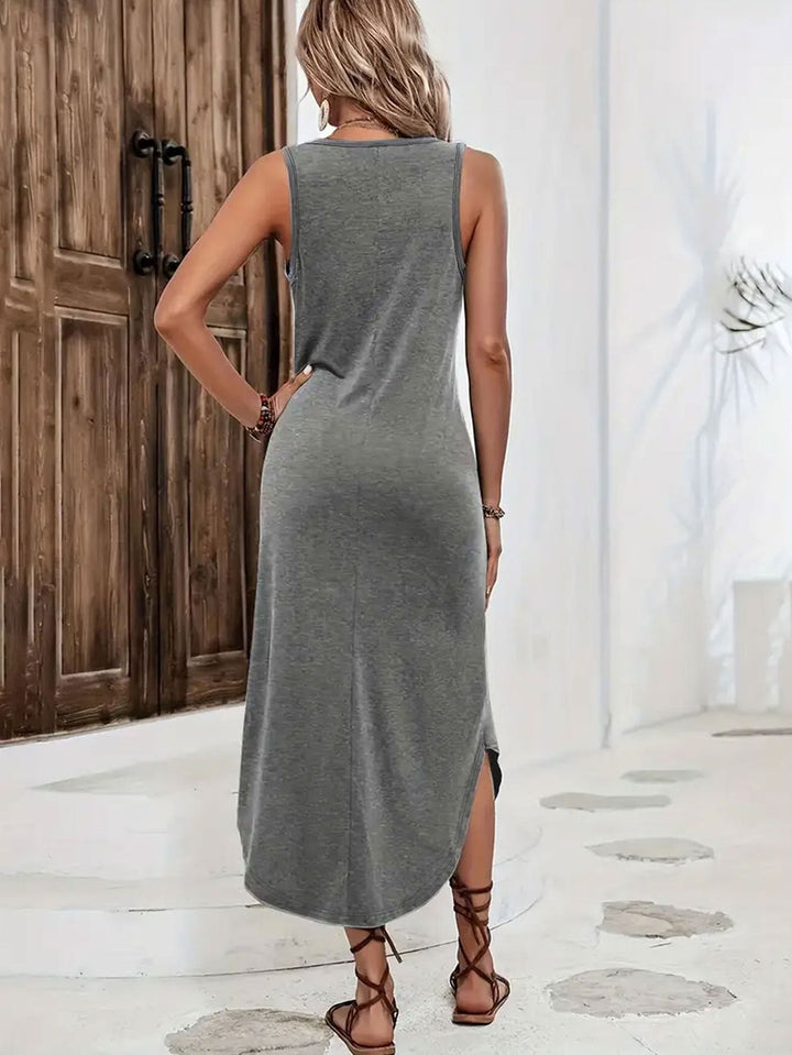 Brandy - Rochie Maxi Elegantă Fără Mâneci