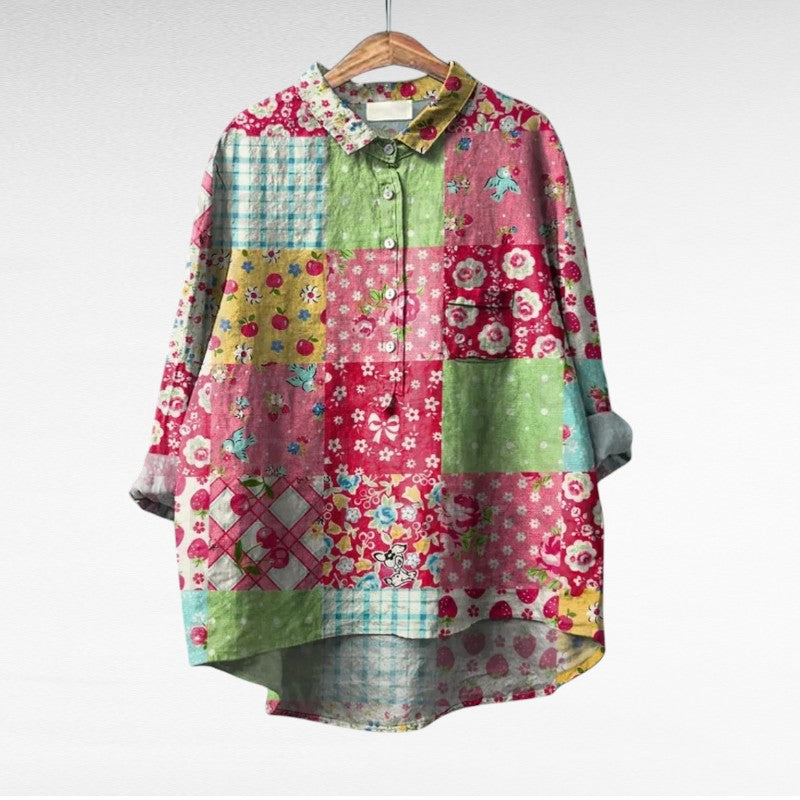 Shania - Bluză Oversized Cu Mâneci Lungi