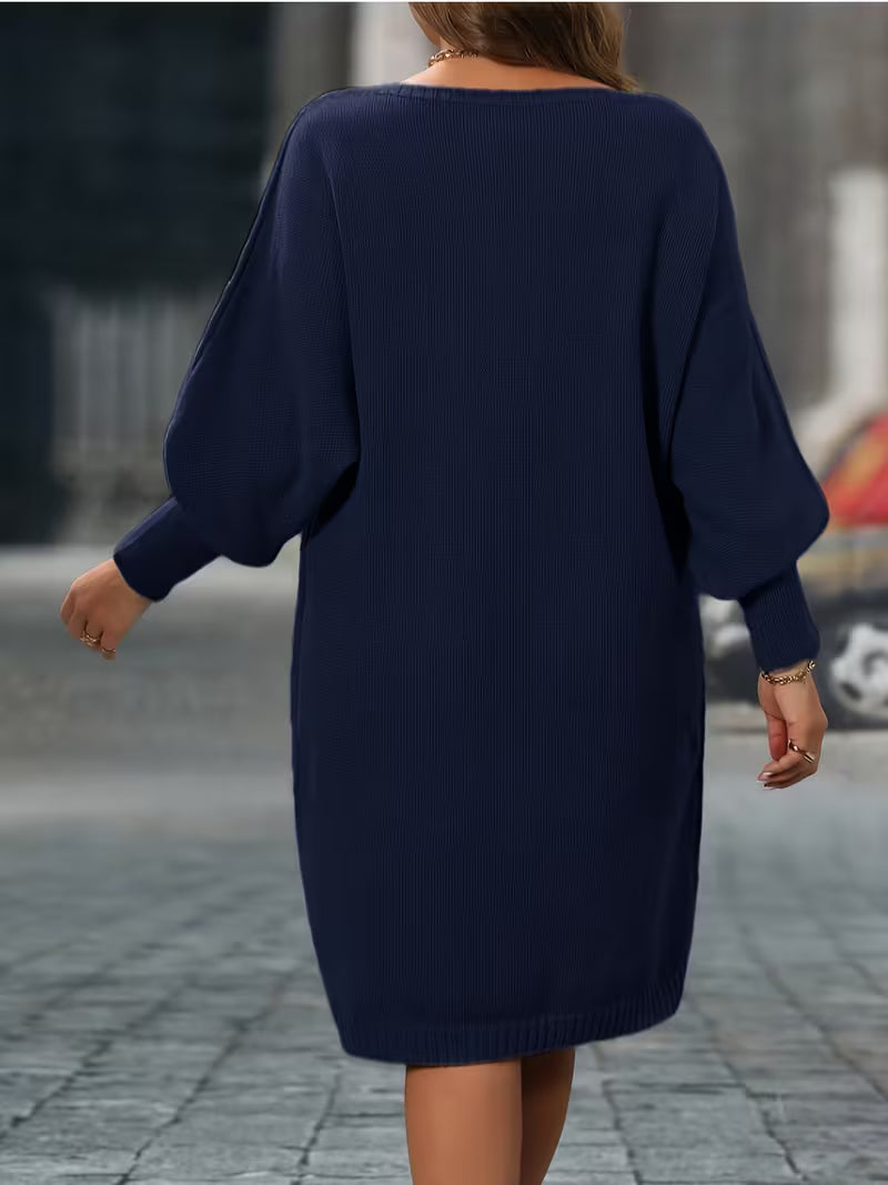 Enkeleida - Rochie De Iarnă Cu Model Geometric Romb