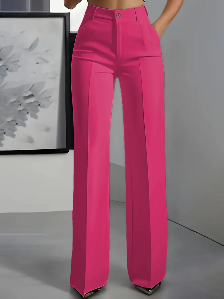Hodit - Pantaloni Eleganți Elastici cu Talie înaltă