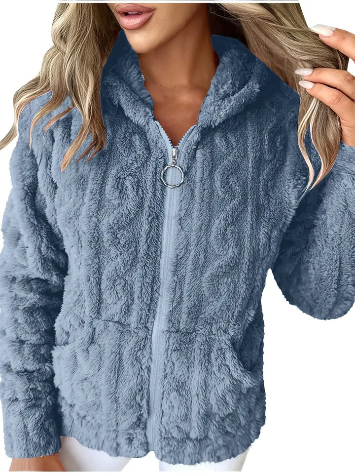 Ganka - Hanorac Cu Glugă și Fermoar Mâneci Lungi