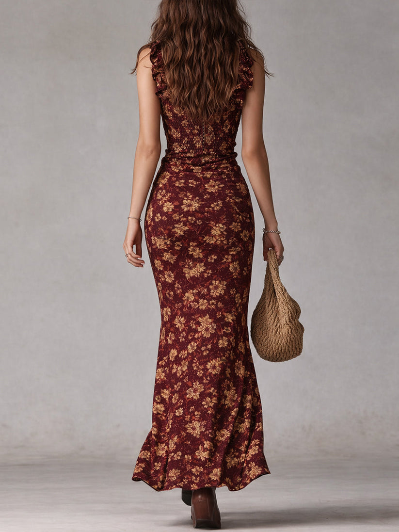 Nadjia - Rochie Maxi Boho, Din Material Respirabil