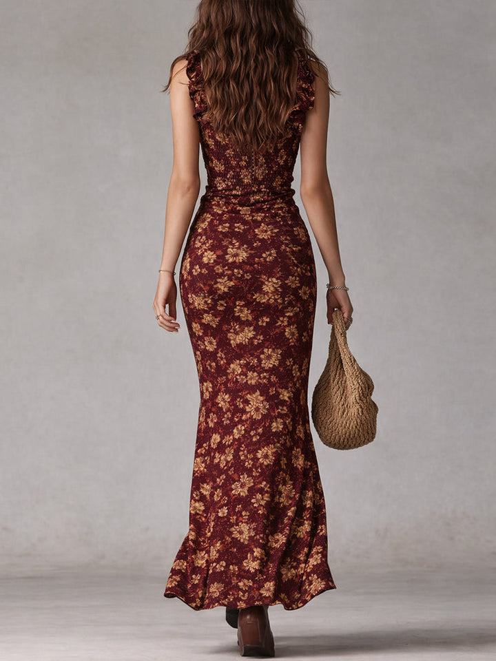 Nadjia - Rochie Maxi Boho, Din Material Respirabil