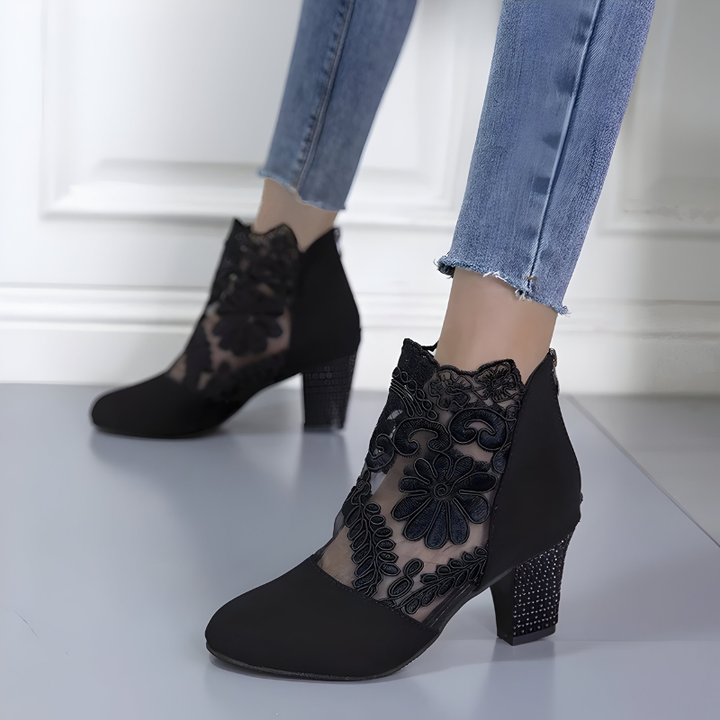 Elizaveta - Pantofi Ortopedici Cu Model Floral