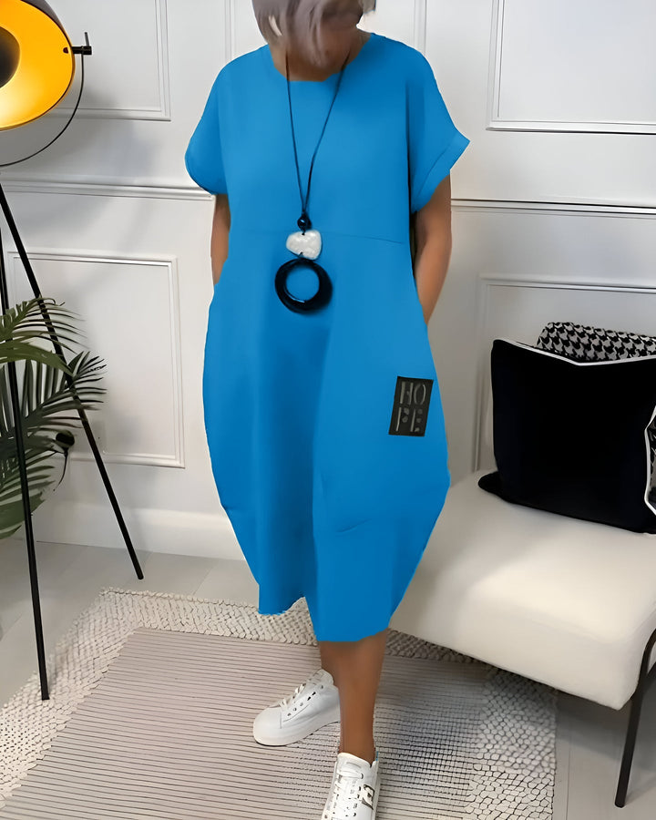 Jocelyn - Rochie Confortabilă Cazuală Cu Buzunar