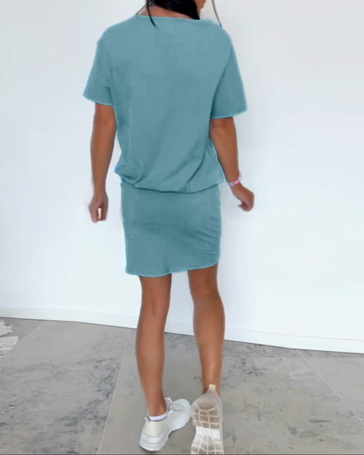 Ulrika - Rochie Mini Cu Mâneci Scurte