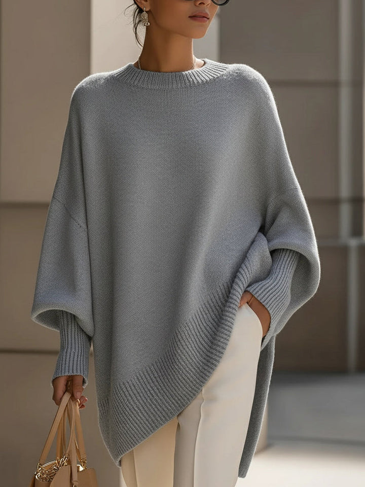 Kimia - Pulover Supradimensionat Cu Guler Rotund Din Tricot