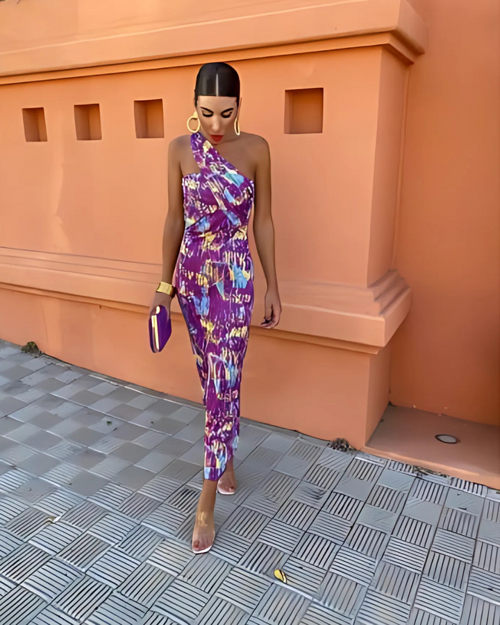 Svetlena - Rochie Maxi Elegantă Cu Un Umăr