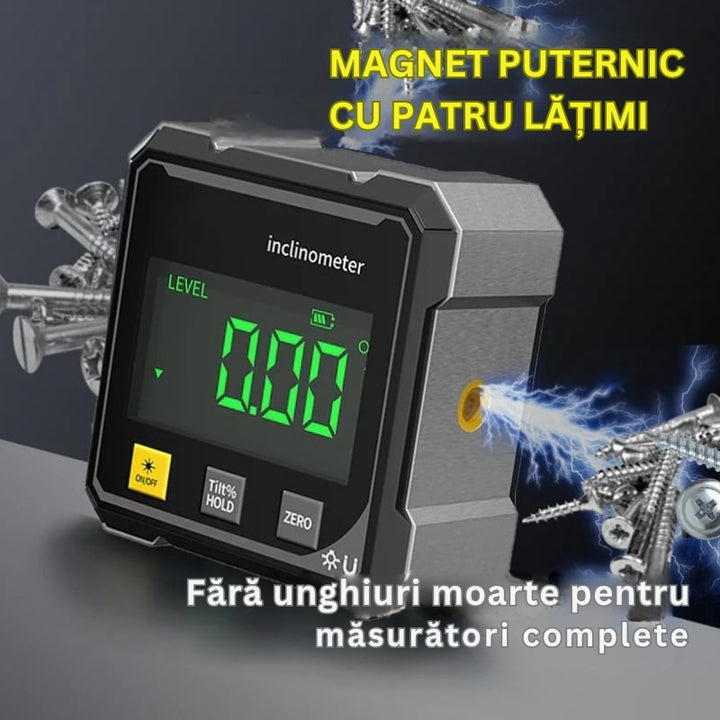 MagPro - 4 Laturi Magnetic Raportor Digitală Cu Laser