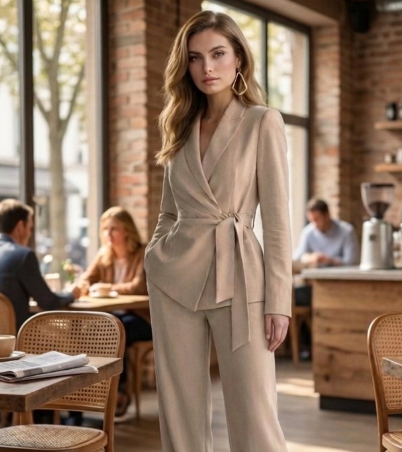 Asya - Costum Eleganță Casual Din Două Piese