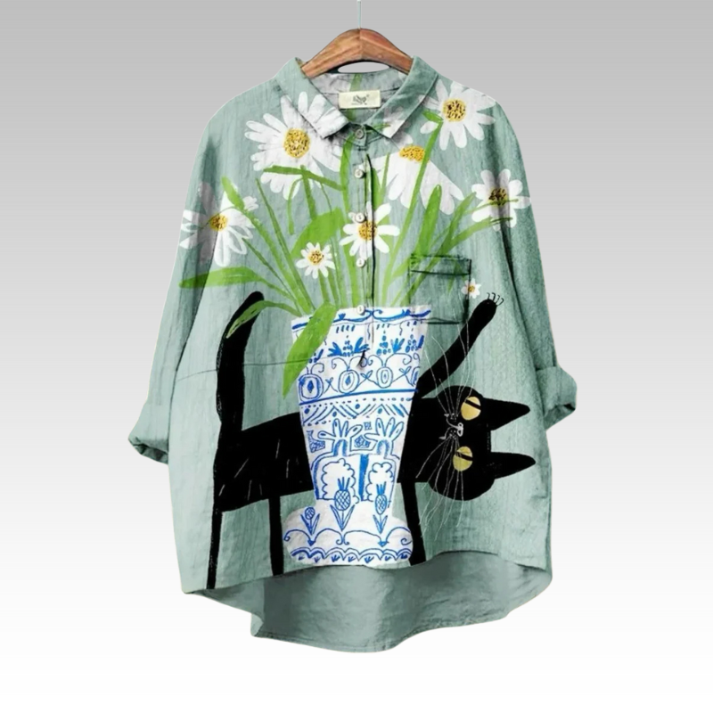 Thatsani - Bluze Clasice Cu Imprimeu Floral